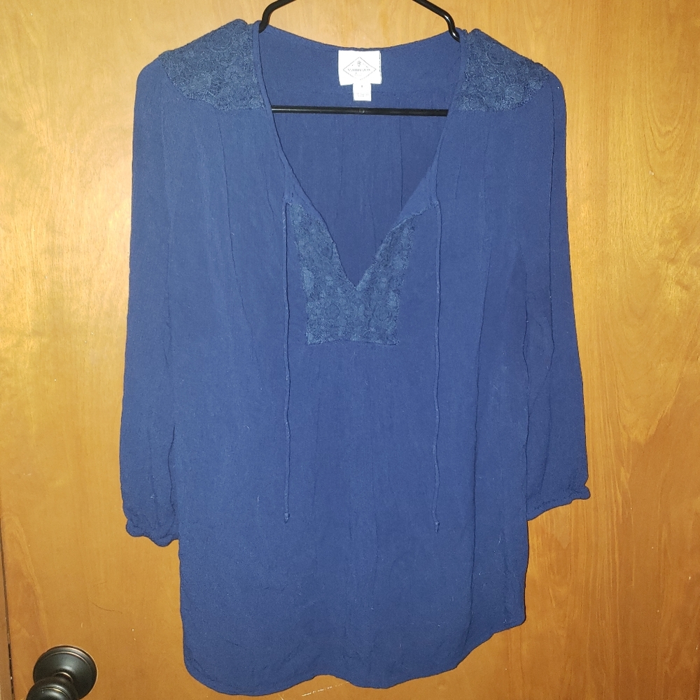 Navy Blue Blouse
